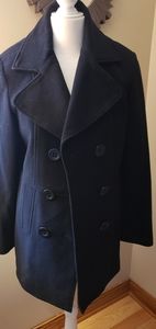 Esprit Womens black pea coat sz M medium